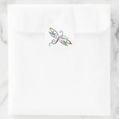 Farbige Libelle Runder Aufkleber (Tasche)