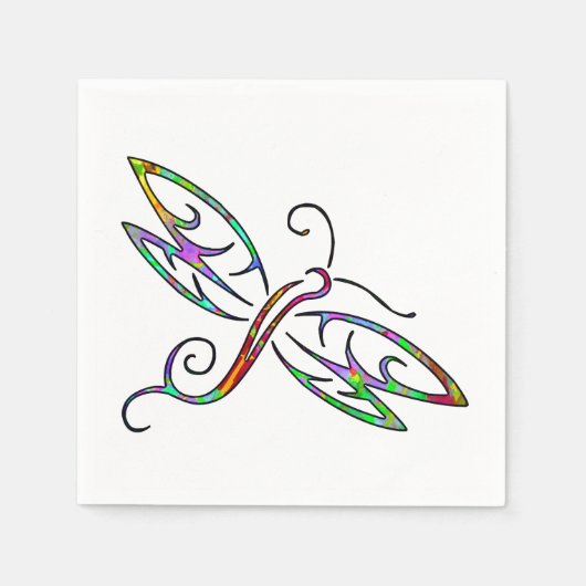 Farbige Libelle Serviette (Vorderseite)
