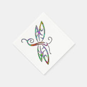Farbige Libelle Serviette (Ecke)