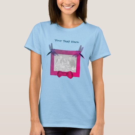 Farbige Libellen-Foto-Rahmen T-Shirt (Vorderseite)