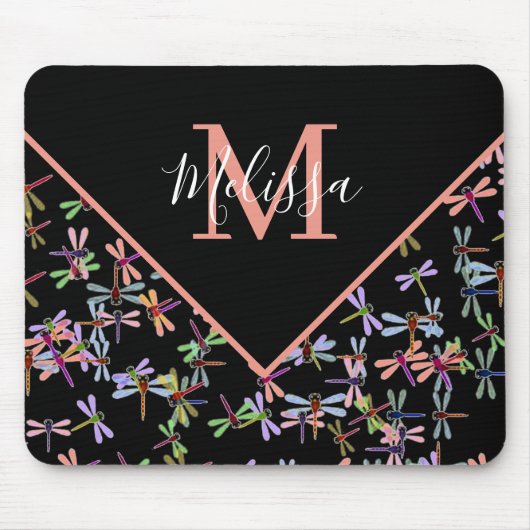 Farbige Libellen personalisiert Mousepad (Vorne)