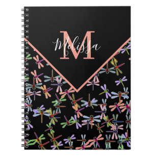 Farbige Libellen personalisiert   Notizblock