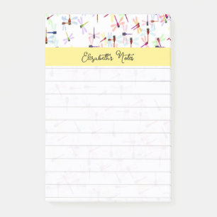 Farbige Libellen personalisiert Post-it Klebezettel