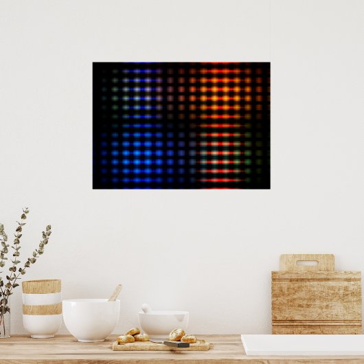 Farbige Lichter Poster (Küche)
