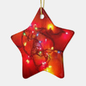 'Farbige Lichter' Star-Ornament Keramikornament (Links)