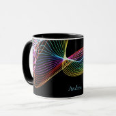 Farbige Lichtmatrix - personalisierte Umarmung Tasse (Vorderseite Links)