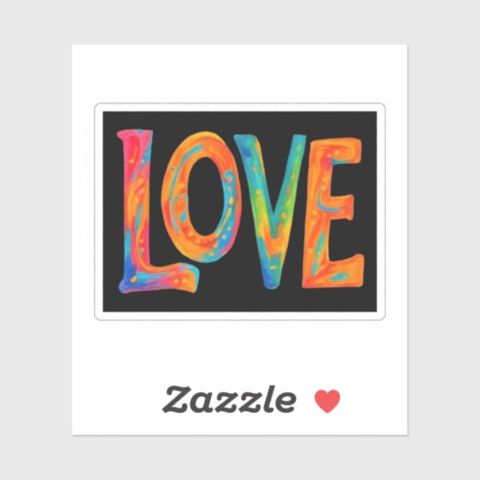 Farbige Liebe Aufkleber (Blatt)