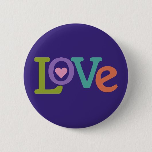 Farbige Liebe Button (Vorderseite)