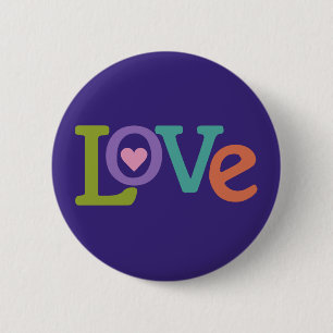 Farbige Liebe Button