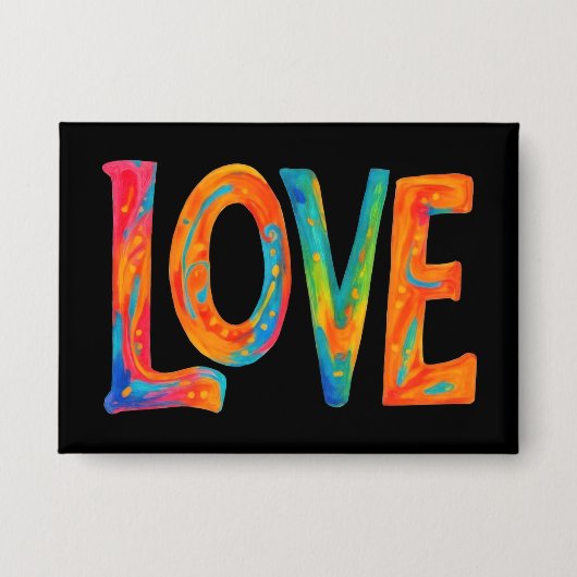 Farbige Liebe Button (Vorderseite)