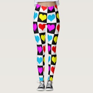 Farbige Liebe - geometrischer Blockdruck Leggings