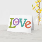 Farbige Liebe Grußkarte Karte (Gelbe Blume)