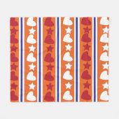 Farbige Liebe Herz-Star-Muster Fleecedecke (Vorderseite (Horizontal))