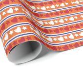 Farbige Liebe Herz-Str. Geschenkpapier (Rolleneckpunkt)