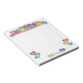 Farbige Liebe Herzblasen Rahmen Notizblock (angewinkelt)