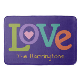 Farbige Liebe individuelle Name Badmatten Badematte