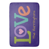 Farbige Liebe individuelle Name Badmatten Badematte (Vorderseite Vertikal)