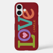 Farbige Liebe individuelle Name Gehäuse Case-Mate iPhone Hülle (Rückseite)