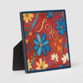 Farbige Liebe Inspiration Hübsche Blumenpracht Fotoplatte (Vorderseite)