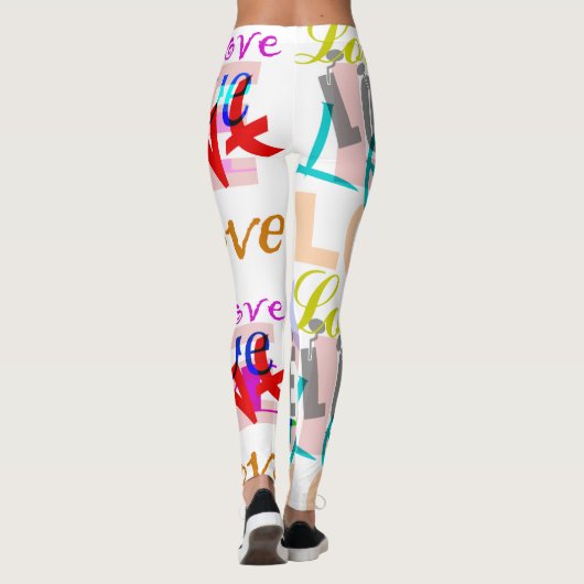 Farbige LIEBE Leggings (Rückseite)