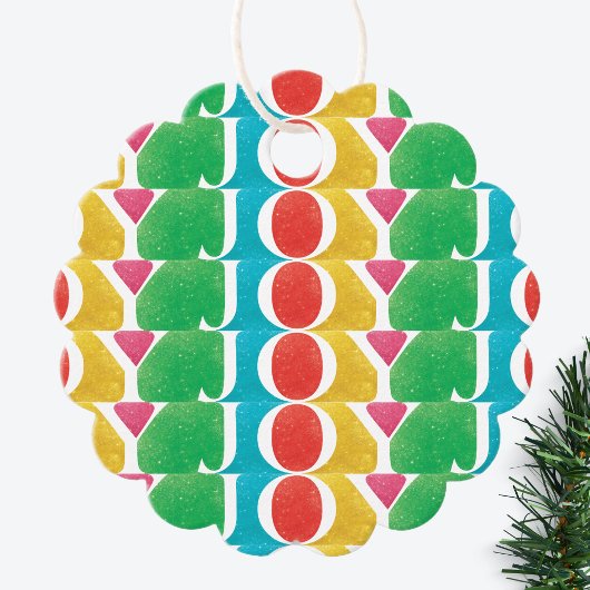 farbige LIEBE PEACE JOY Foto Rahmen Geschenkanhänger