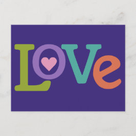 Farbige Liebe Postkarte