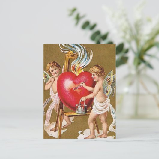 Farbige Liebe Postkarte (Stehend Vorderseite)