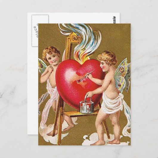 Farbige Liebe Postkarte (Vorne/Hinten)