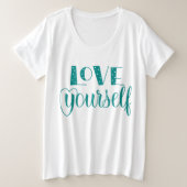 Farbige Liebe selbst Kostenvoranschlag Plus Größe  Große Größe T-Shirt (Design vorne)