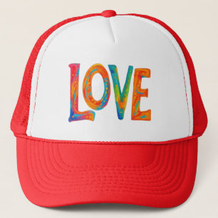 Farbige Liebe Word Hat Truckerkappe
