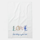 Farbige Liebe Zitat dekorativ Geschirrtuch (Vertikal)