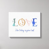 Farbige Liebe Zitat dekorativ Leinwanddruck (Vorderseite)