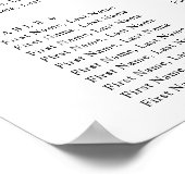 Farbige Lila Blütensitzdiagramme Poster (Ecke)