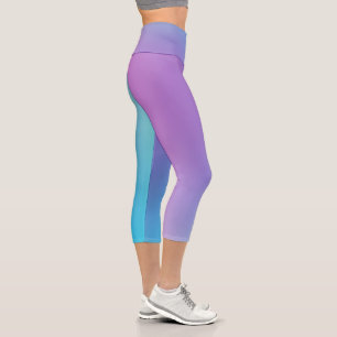 Farbige Lila Ombre Design Capri Leggings
