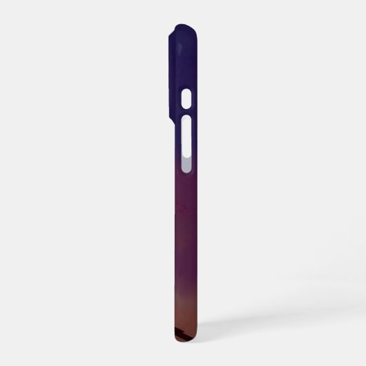 Farbige Lila orange Moderne Blumenmuster iPhone Hülle (Linke Seite)