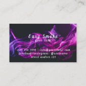 Farbige Lila Raucher-Vape-Shop-Visitenkarte Visitenkarte (Rückseite)