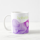 Farbige Lila Tinten Kalkgrün Moderne Kunst Kaffeetasse (Links)