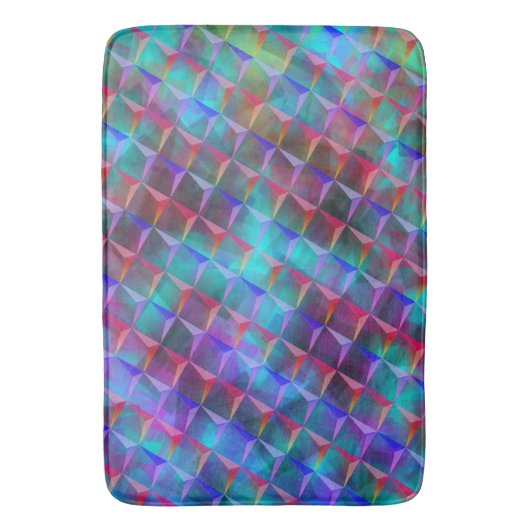 Farbige Lila- und 3D- oder rosa Dreiecke Badematte (Vorderseite Vertikal)