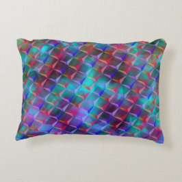 Farbige Lila- und 3D- oder rosa Dreiecke Dekokissen