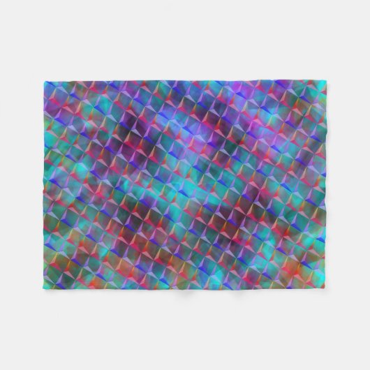 Farbige Lila- und 3D- oder rosa Dreiecke Fleecedecke (Vorderseite (Horizontal))