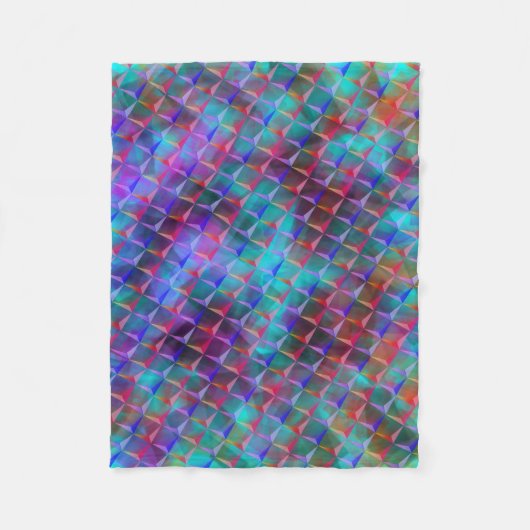 Farbige Lila- und 3D- oder rosa Dreiecke Fleecedecke (Vorderseite)