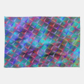 Farbige Lila- und 3D- oder rosa Dreiecke Geschirrtuch (Horizontal)