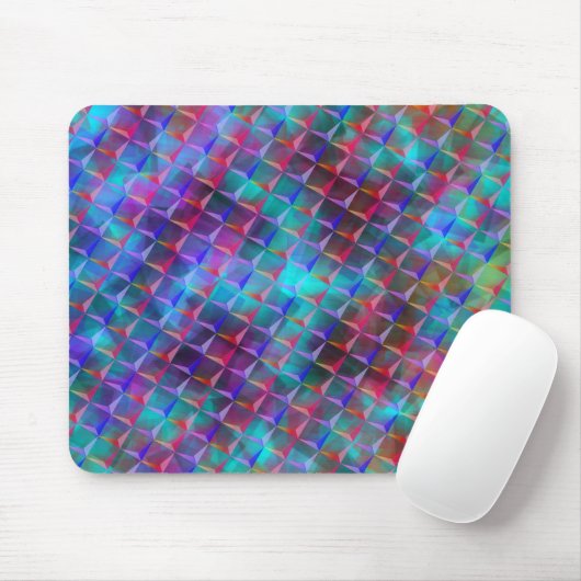 Farbige Lila- und 3D- oder rosa Dreiecke Mousepad (Mit Mouse)