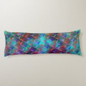 Farbige Lila- und 3D- oder rosa Dreiecke Seitenschläferkissen (Rückseite)