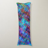 Farbige Lila- und 3D- oder rosa Dreiecke Seitenschläferkissen (Vorderseite Vertikal)