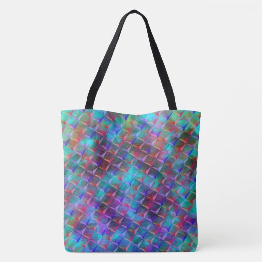 Farbige Lila- und 3D- oder rosa Dreiecke Tasche (Rückseite)