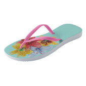 farbige Lilienstruktur Blume blumenreich Badesandalen (Schrägansicht)