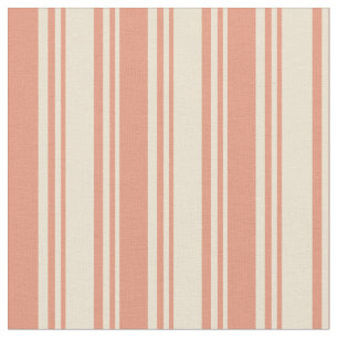 Farbige Lines aus Beige und Dunklem Lachs Stoff