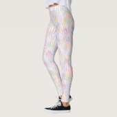 Farbige Linie Muster Design Wellenart Leggings (Links)