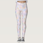 Farbige Linie Muster Design Wellenart Leggings (Vorderseite)